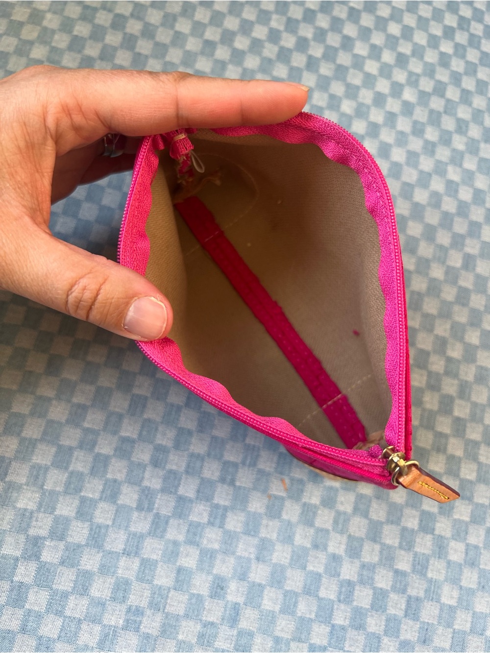Dooney & Bourke Pink Logo Canvas Zip Pouch - Picture 7 of 11